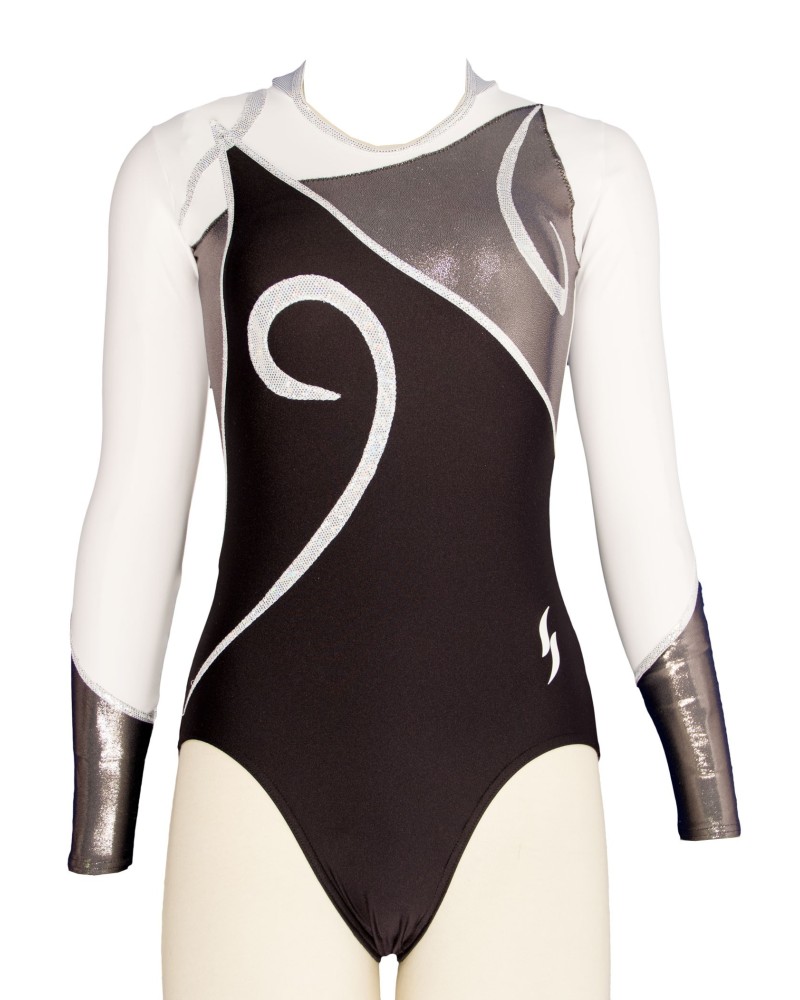 Club Gymnastics Leotard Indiana-02, black and white