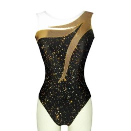 Clubturnpakje Blandine-01, zwart met goudglitter