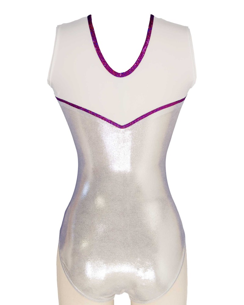 Clubturnpakje Isa-13, metallic zilver en paars – weergave 2