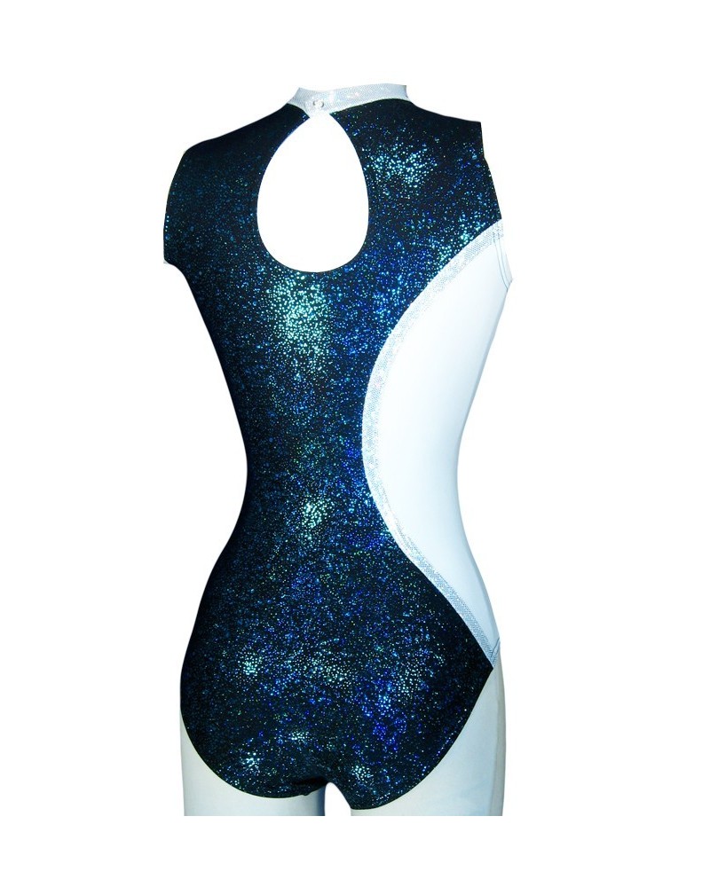 Vereinsturnanzug Eugenie-01, Weiß und Marineblau – Ansicht 2